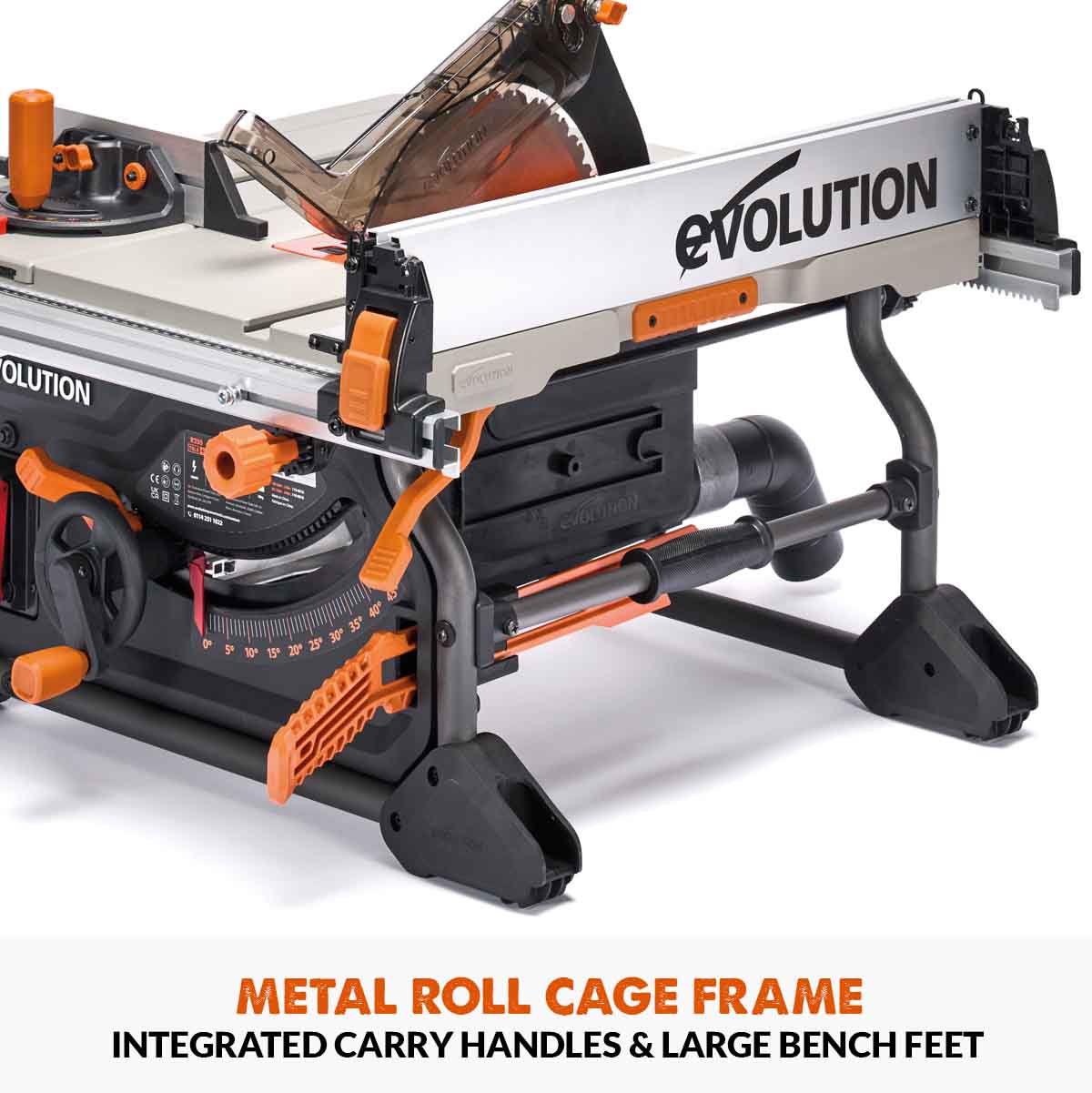 Evolution R255TBL Portable Table Saw 230v 255mm With TCT Multi-material Blade - Image 14