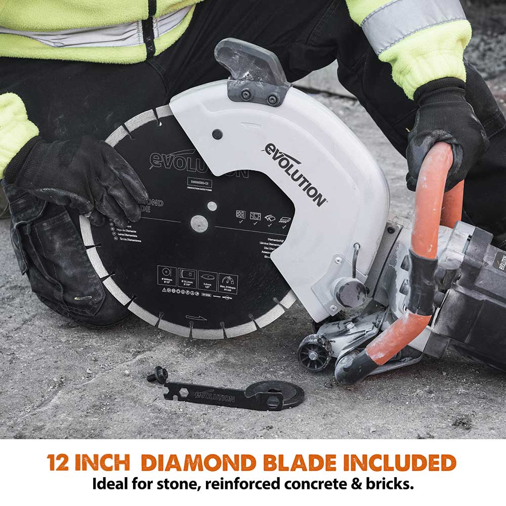 Evolution R300DCT 300mm 12" Electric Disc Cutter, Concrete Saw, (Refurbished - Like New) - Image 9