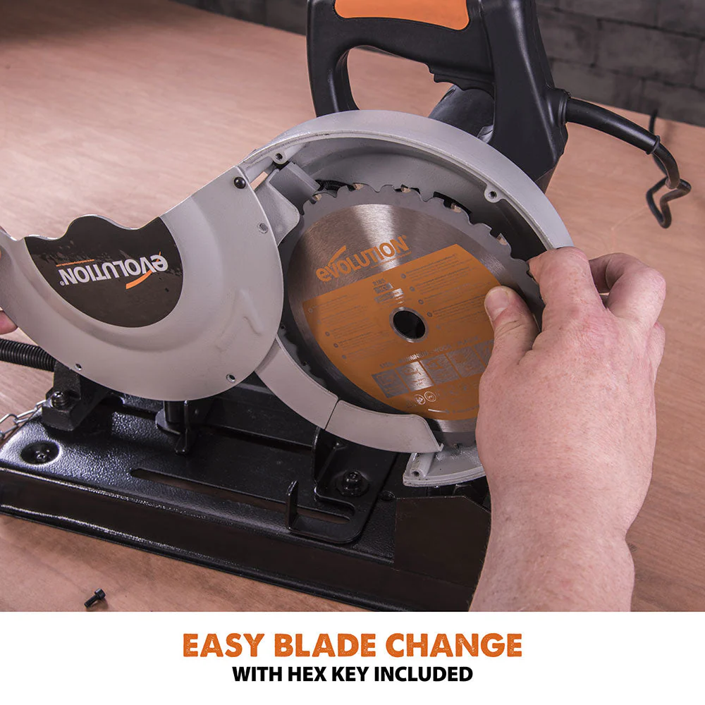 Evolution RAGE4 - 185mm Chop Saw with TCT Multi-material Cutting Blade C-grade (Refurbished fair condition) - Image 12
