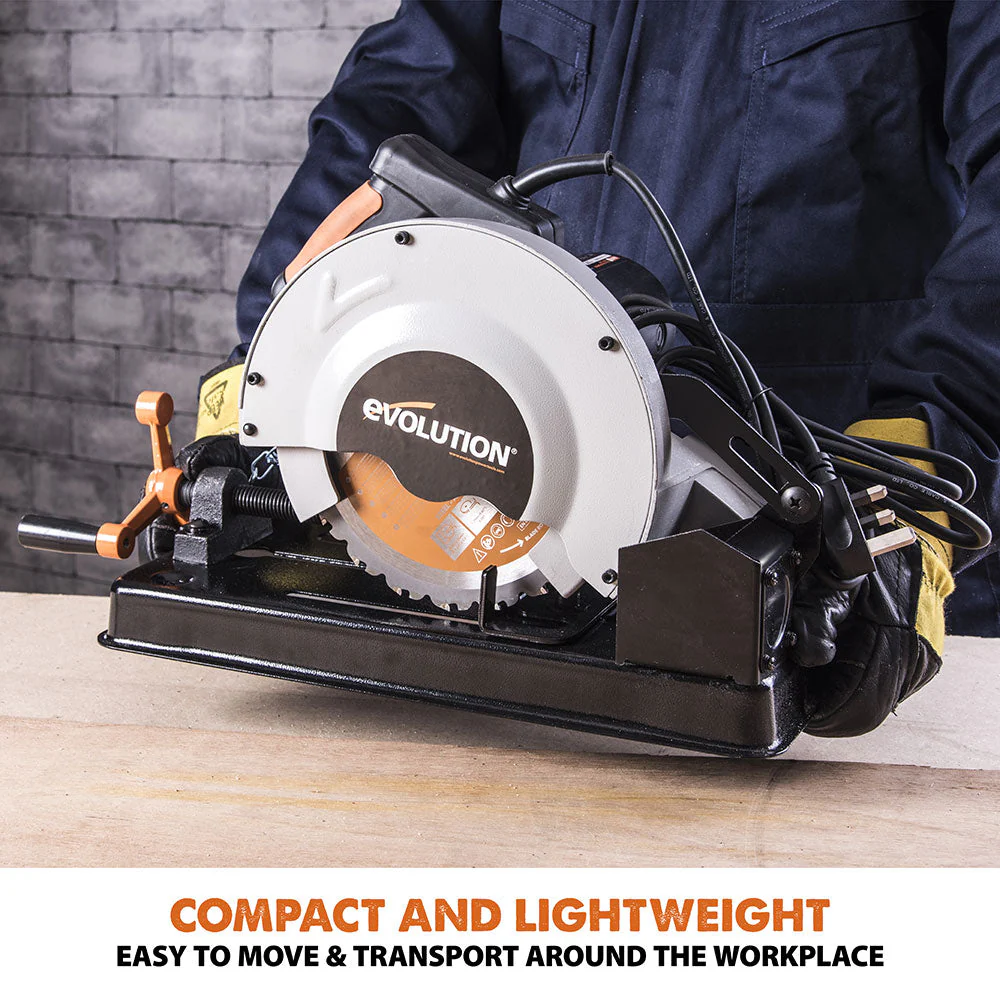 Evolution RAGE4 - 185mm Chop Saw with TCT Multi-material Cutting Blade C-grade (Refurbished fair condition) - Image 13