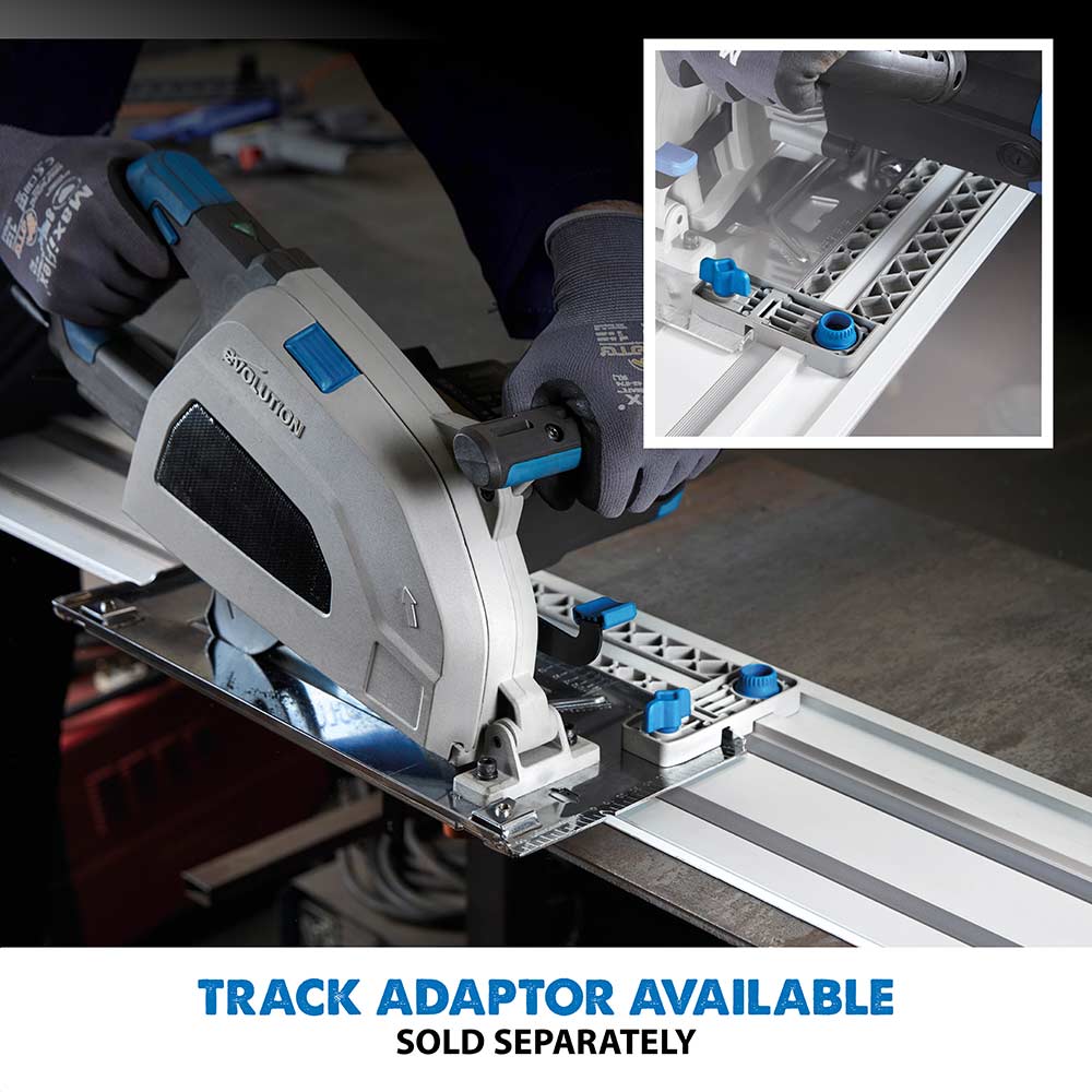 Evolution S210CCS 210mm Heavy Duty Metal Cutting Circular Saw & 1.4m 2-Piece Track Kit Bundle (2x700mm) - Image 12