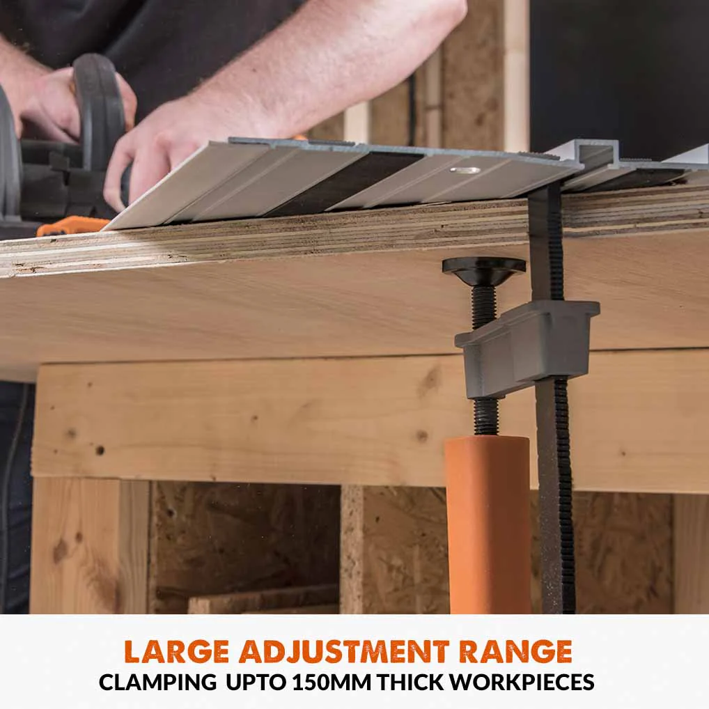 Evolution R185CCSX+ Circular Saw & ST2800-G2 Universal 2.8m Track Bundle (2x 1400mm ) With Self-Aligning Connectors - Image 8