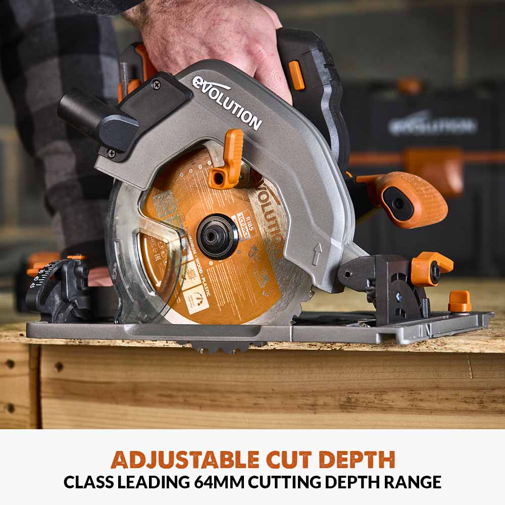 Evolution R185CCSX-Li 185mm Cordless Circular Saw & ST2800-G2 Universal 2.8m Track Bundle - Image 12