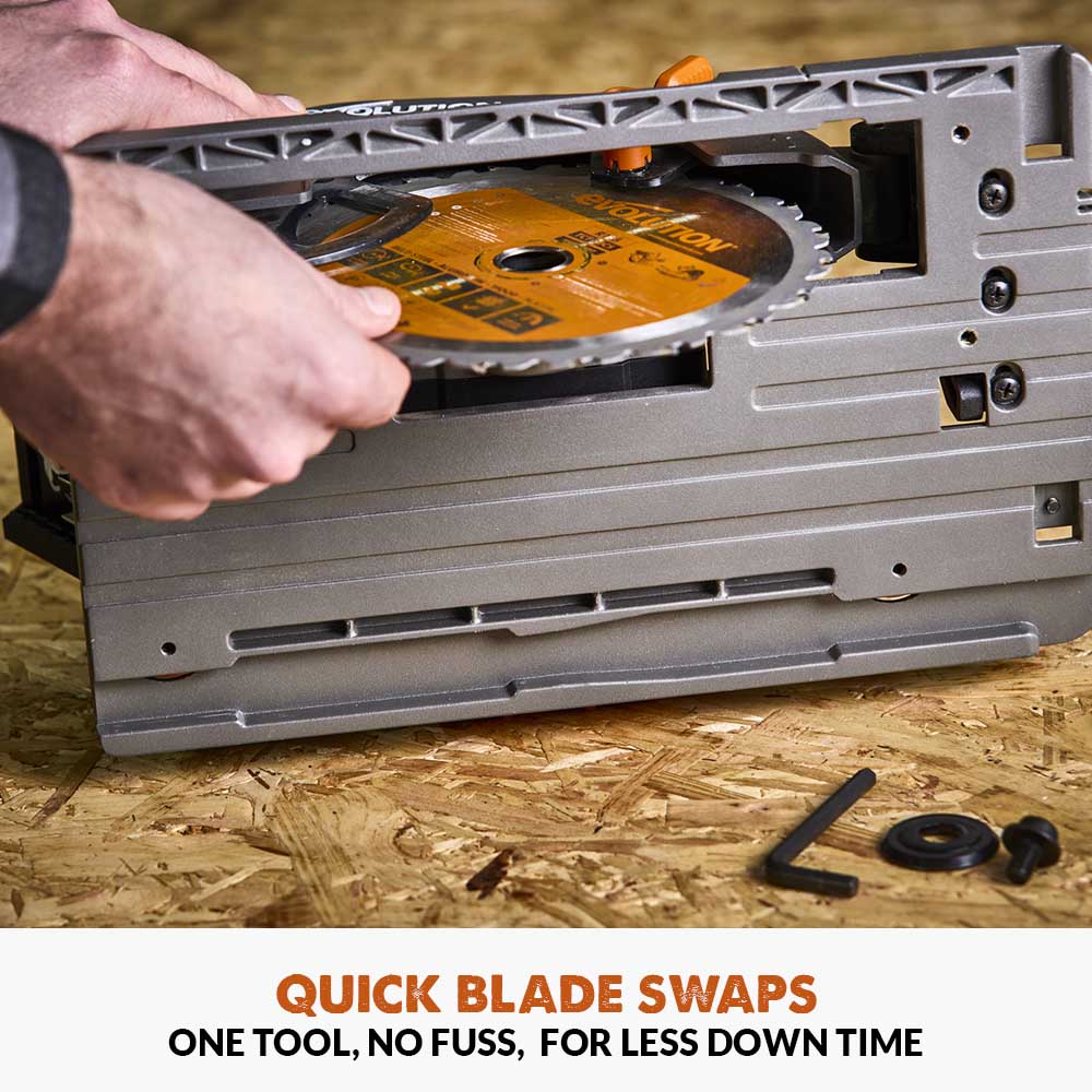 Evolution R185CCSX-Li 185mm Cordless Circular Saw & ST2800-G2 Universal 2.8m Track Bundle - Image 15