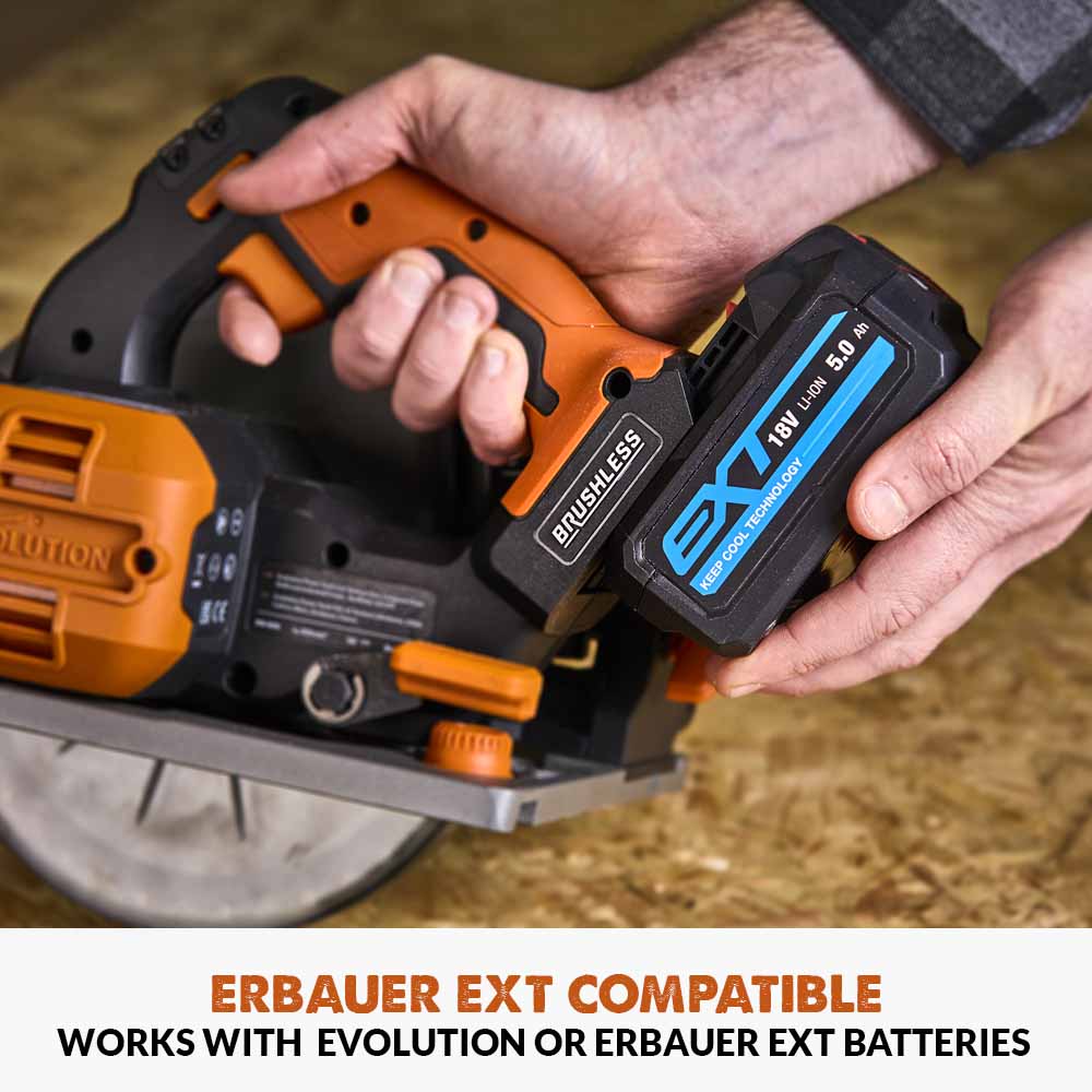 Evolution R185CCSX-Li 185mm Cordless Circular Saw & ST2800-G2 Universal 2.8m Track Bundle - Image 18