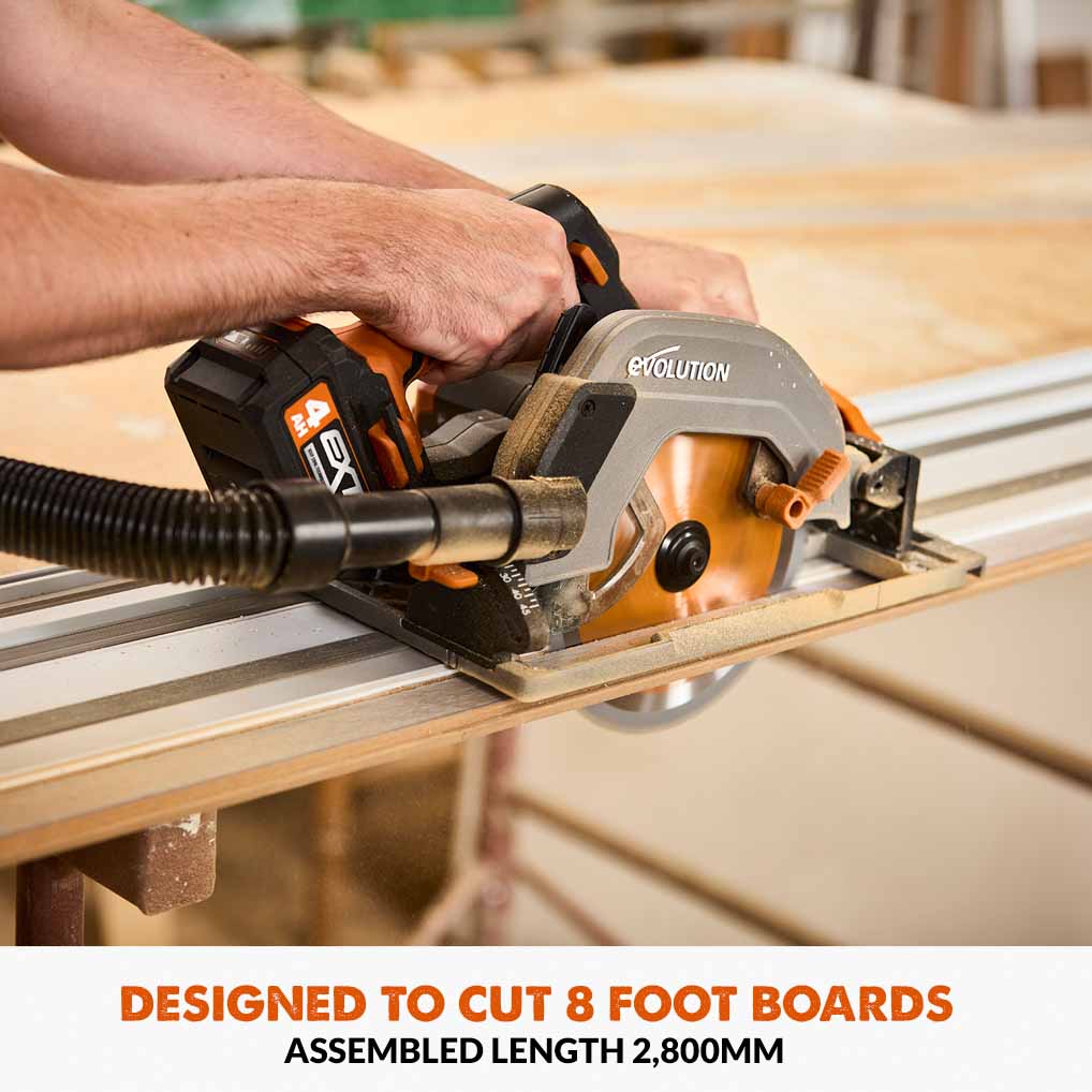 Evolution R185CCSX-Li 185mm Cordless Circular Saw & ST2800-G2 Universal 2.8m Track Bundle - Image 3