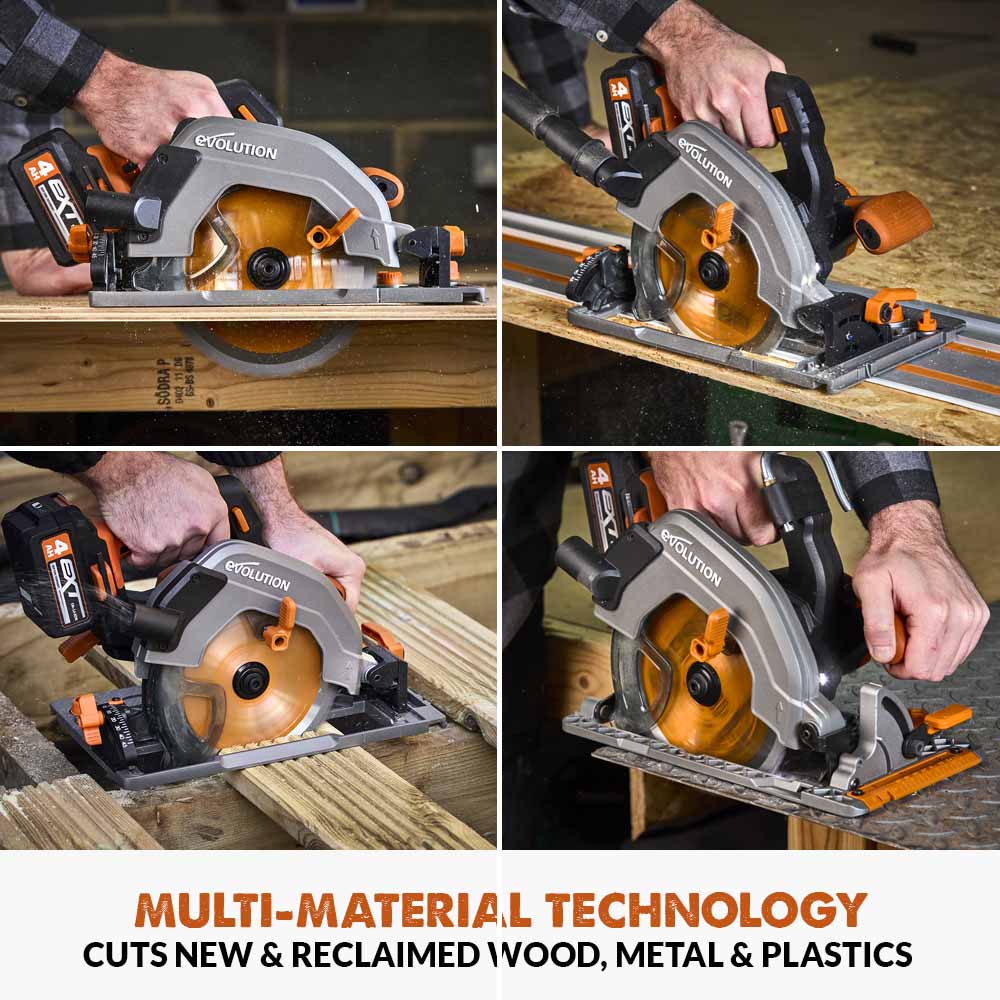 Evolution R185CCSX-Li 185mm Cordless Circular Saw & ST2800-G2 Universal 2.8m Track Bundle - Image 6