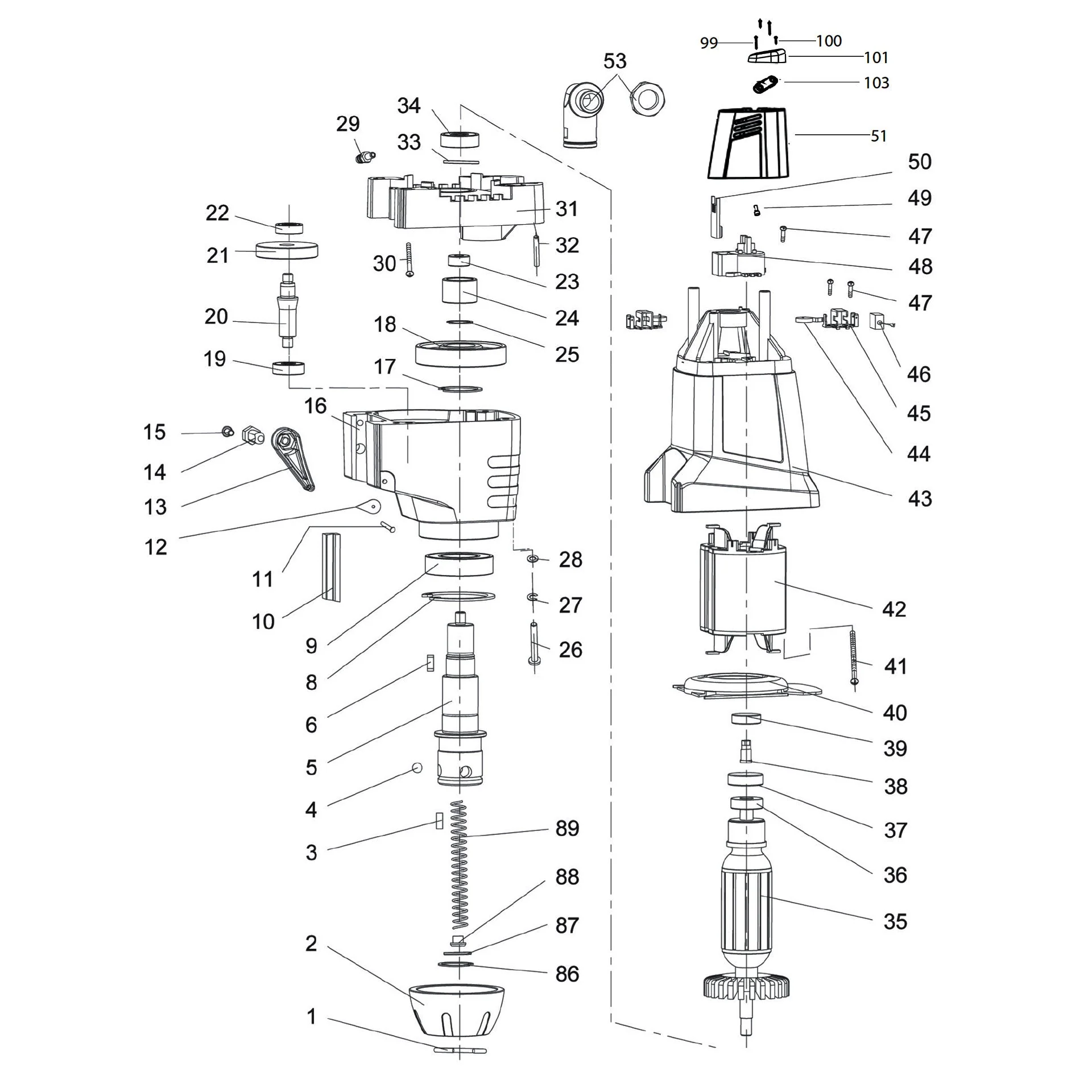 Evolution EVOMAG42 Magnetic Drill Spare Parts (Motor Housing) - Image 2