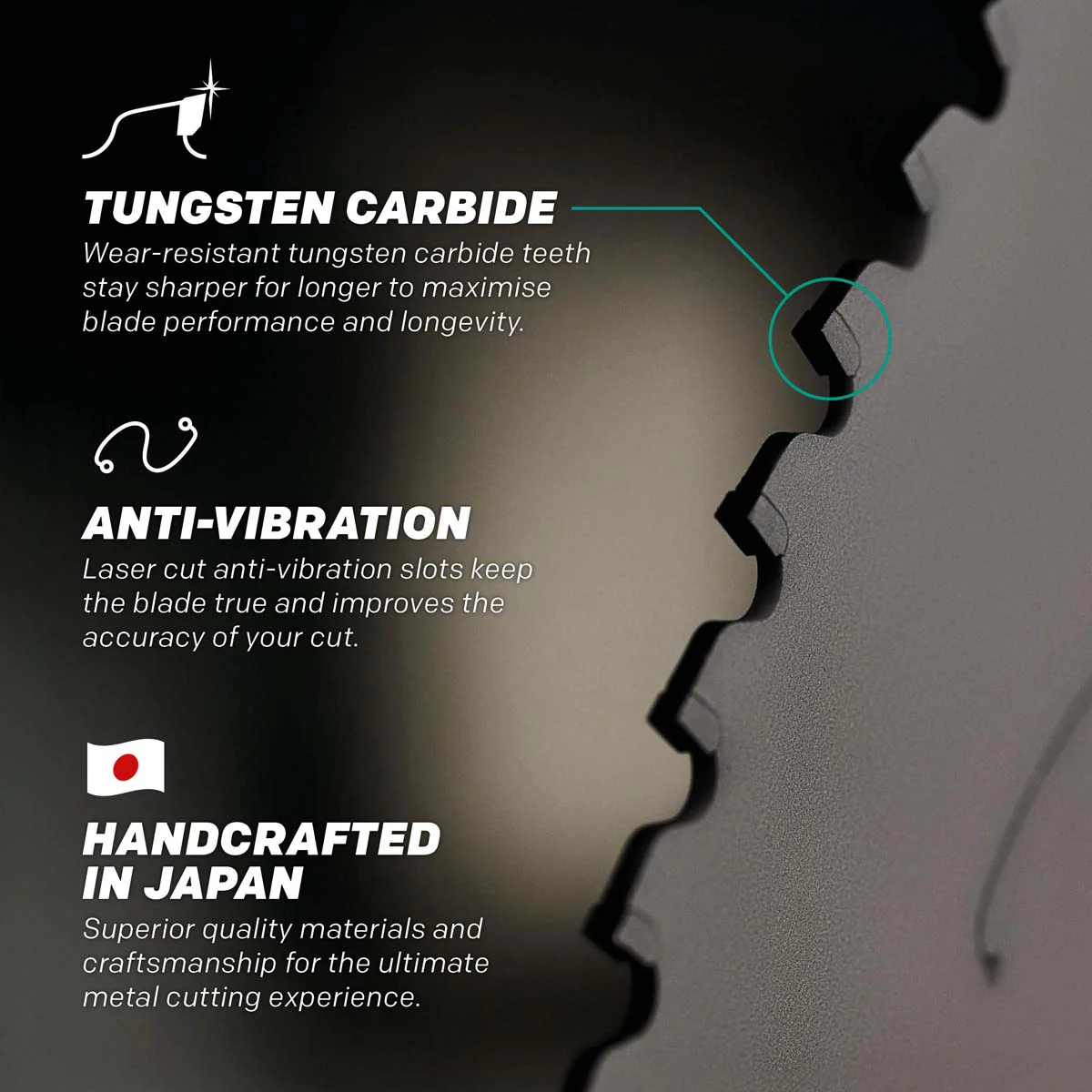 EVOMAX 355mm 100-Teeth Tungsten Carbide Blade for Professional Heavy Duty Aluminium Cutting - Image 6