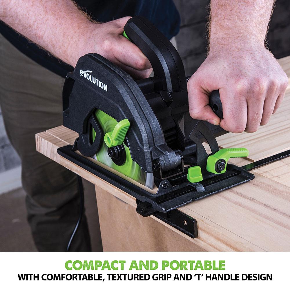 Evolution F165CCSL - 165mm Circular Saw with TCT Multi-Material Cutting Blade (230v) - Image 12