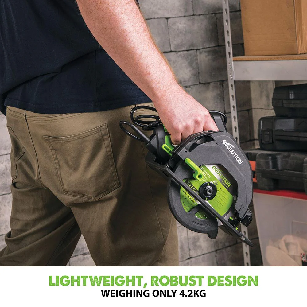 Evolution F165CCSL - 165mm Circular Saw with TCT Multi-Material Cutting Blade (230v) - Image 16