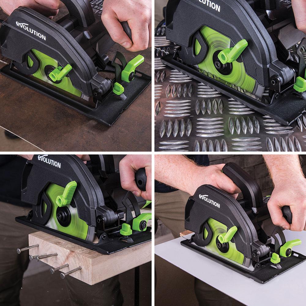 Evolution F165CCSL - 165mm Circular Saw with TCT Multi-Material Cutting Blade (230v) - Image 3