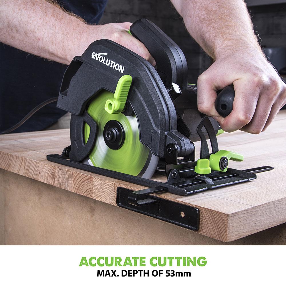 Evolution F165CCSL - 165mm Circular Saw with TCT Multi-Material Cutting Blade (230v) - Image 4