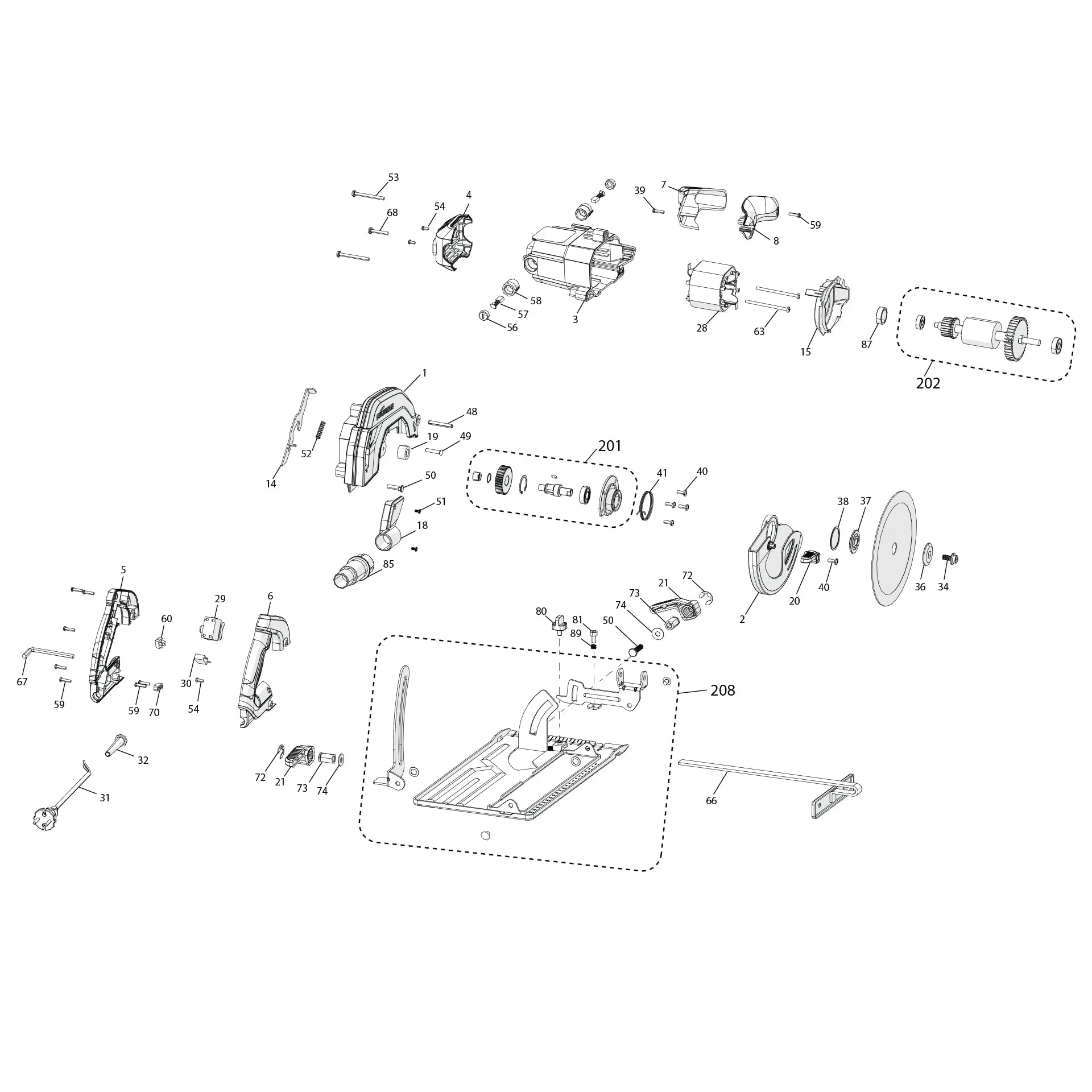 Evolution F165CCSL Circular Saw Spare Parts - Image 2