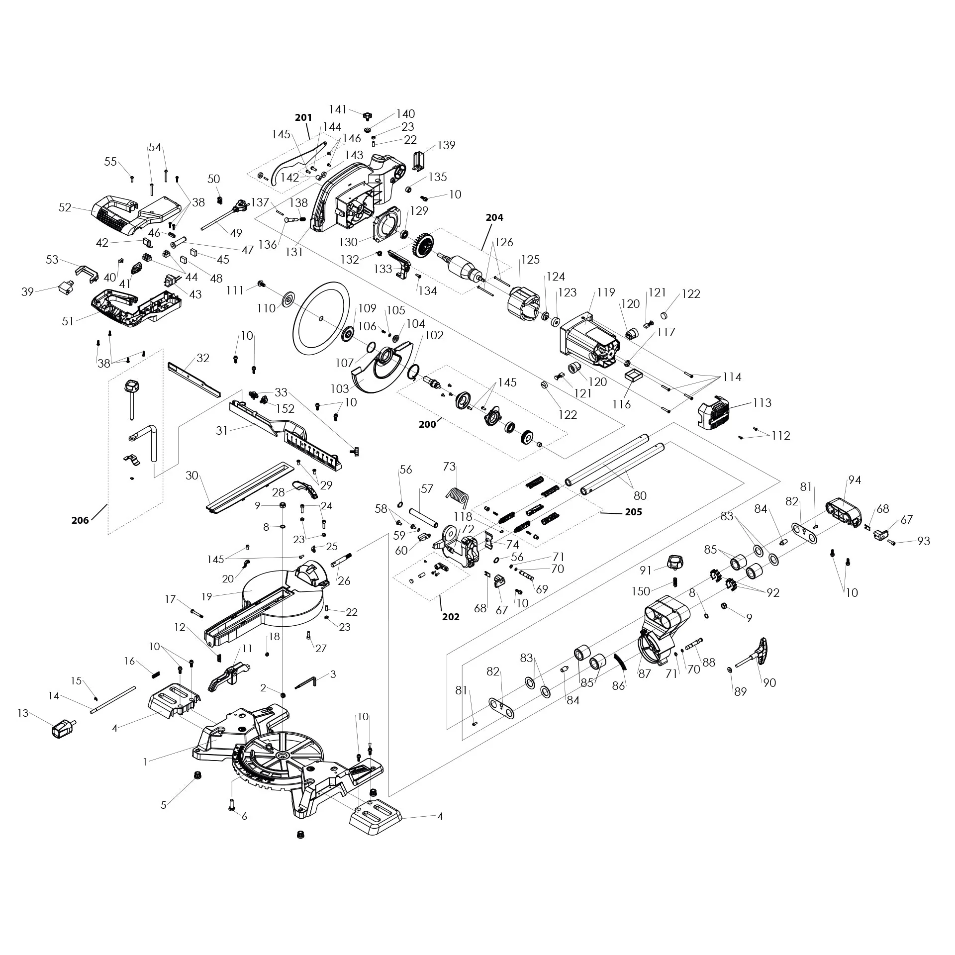 Evolution F255SMS Sliding Mitre Saw Spare Parts - Image 2