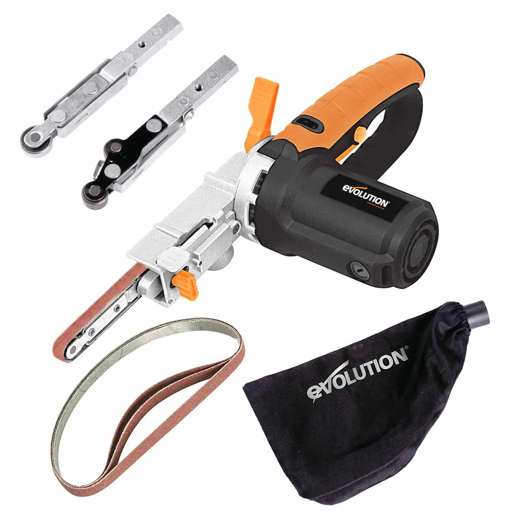 Evolution 400w Electric Thin Belt Sander Power File 230v With 3 Sanding Belts