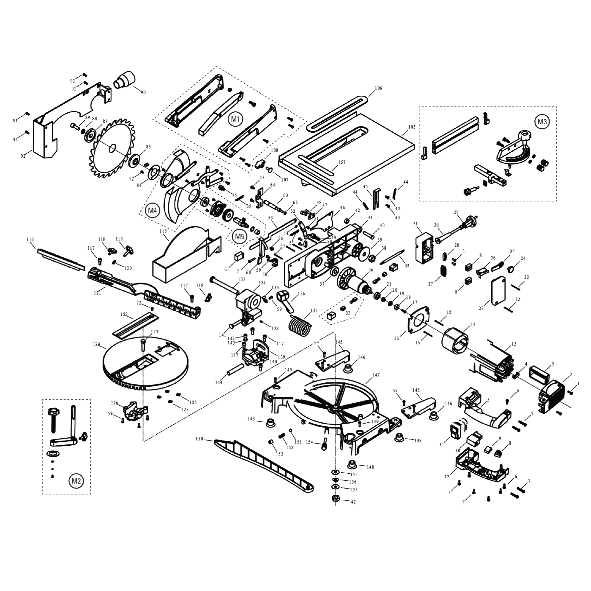 Evolution FURY6 Table/Mitre Saw Spare Parts - Image 2