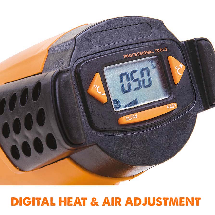 Evolution HDG200 Professional Adjustable 2,000 Watt Digital Heat Gun with LCD Screen(230v) - Image 3