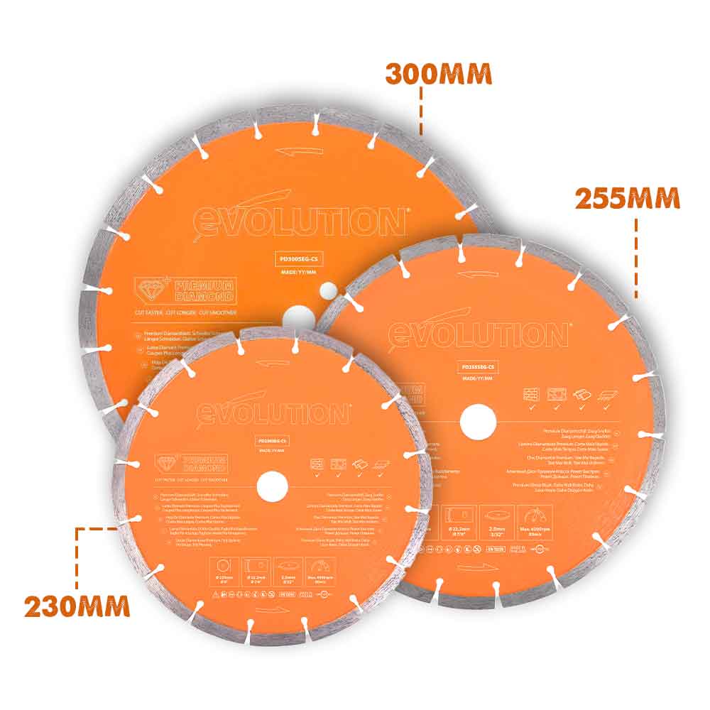 Evolution 300mm Premium Diamond Disc Cutter Blade, 22.2mm Bore - Image 7