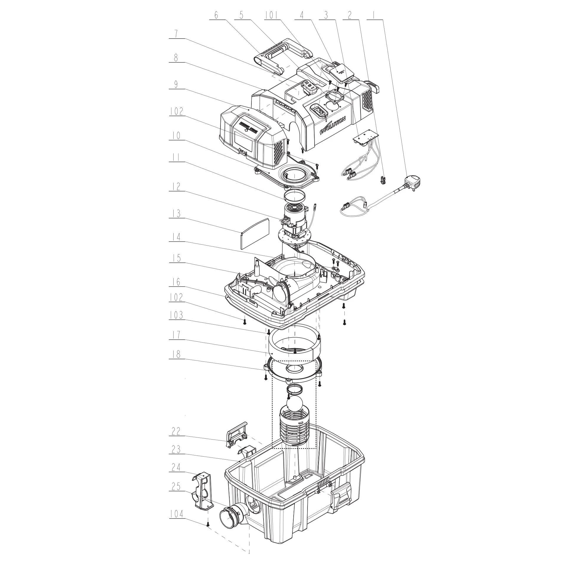 Evolution R15VAC Vacuum Spare Parts - Image 2