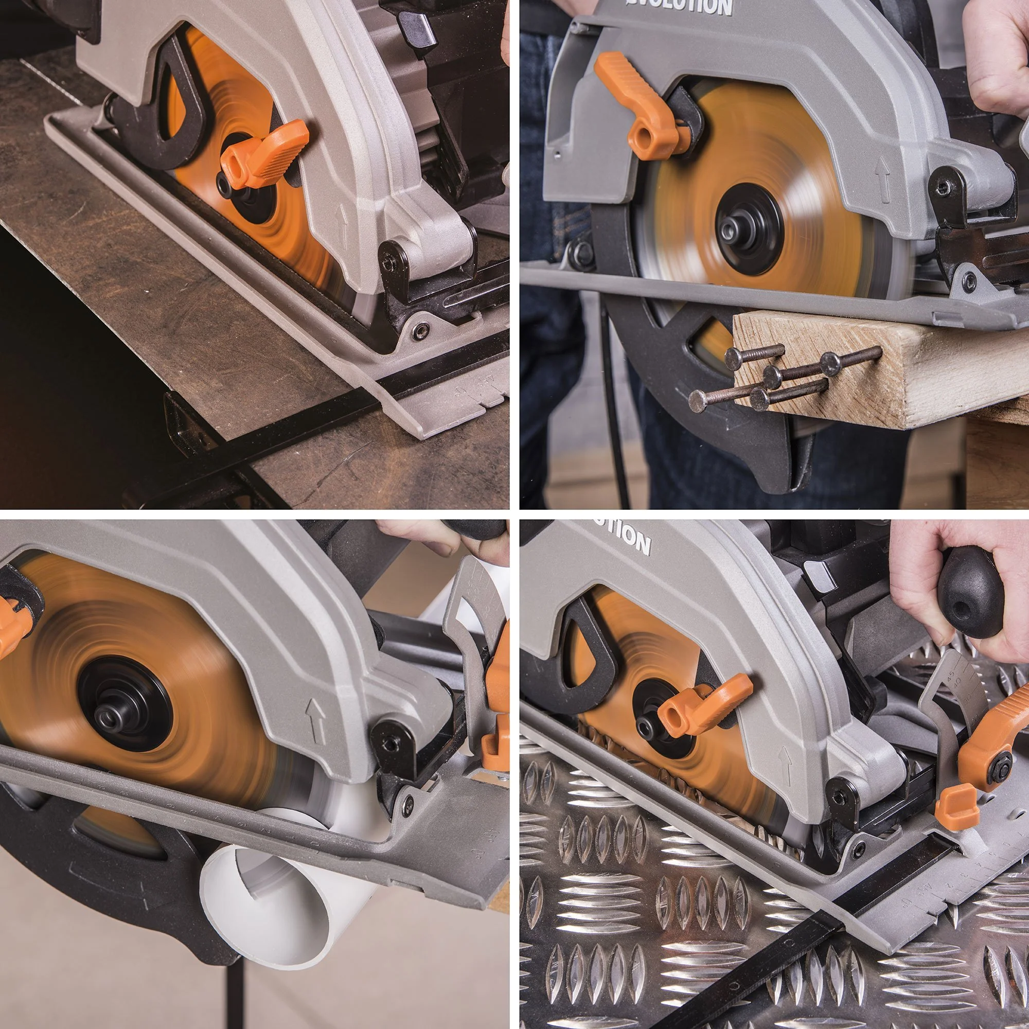 Evolution R165CCSL 165mm Circular Saw with TCT Multi-Material Cutting Blade - Image 4
