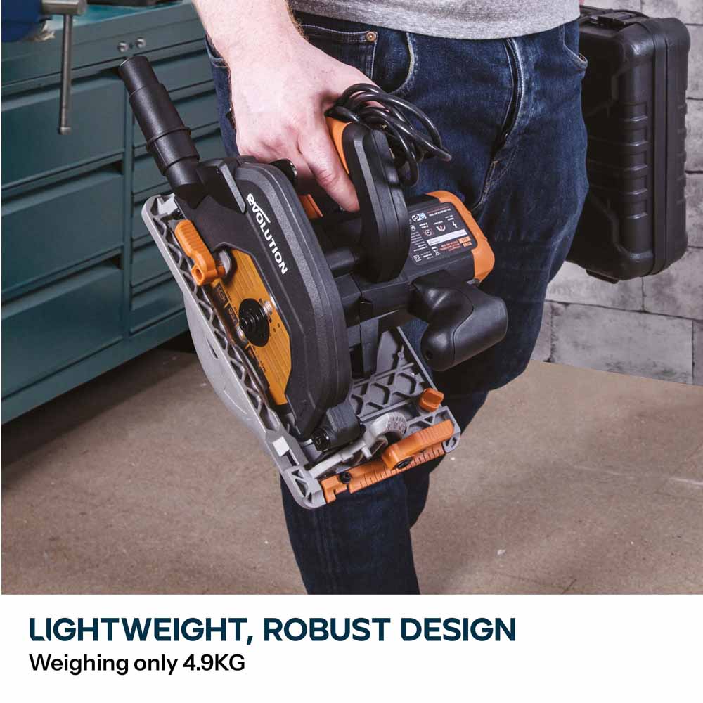 Evolution R185CCS 185mm Circular Saw with TCT Multi-Material Cutting Blade - Image 11