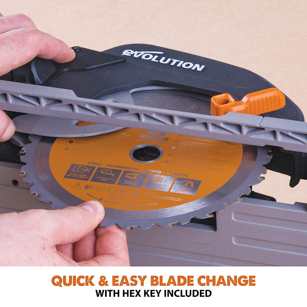 Evolution R185CCS 185mm Circular Saw with TCT Multi-Material Cutting Blade (Refurbished - Like New) - Image 15
