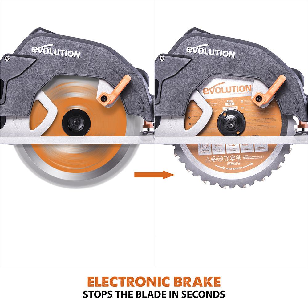 Evolution R185CCS 185mm Circular Saw with TCT Multi-Material Cutting Blade (Refurbished - Like New) - Image 16