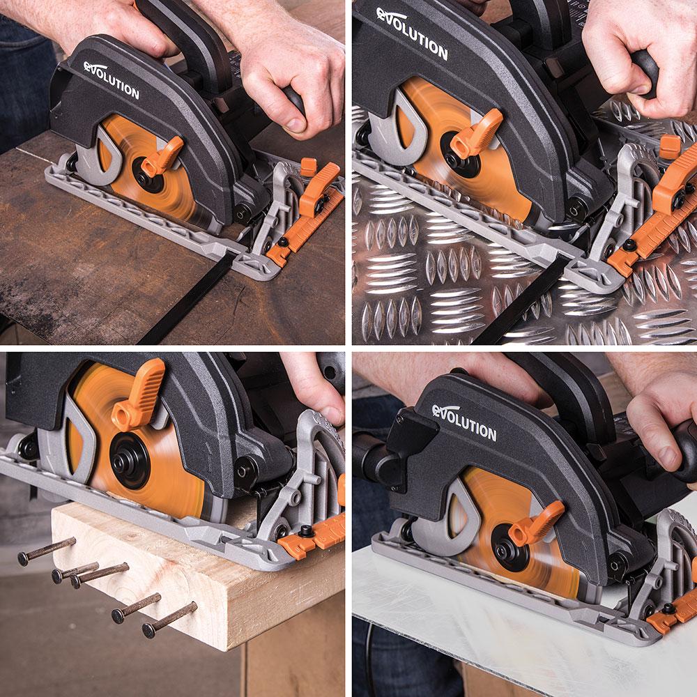 Evolution R185CCS 185mm Circular Saw with TCT Multi-Material Cutting Blade (Refurbished - Like New) - Image 3