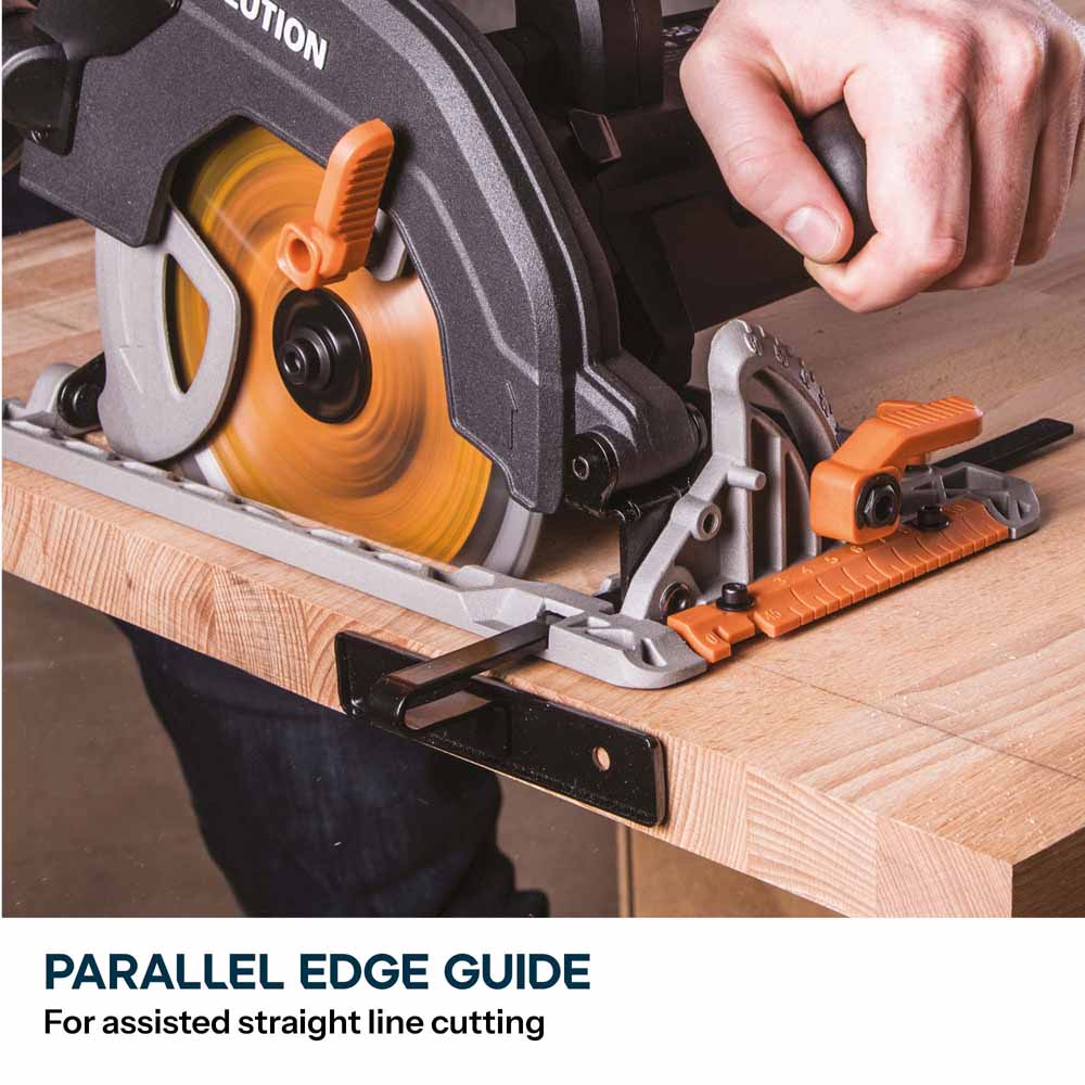Evolution R185CCS 185mm Circular Saw with TCT Multi-Material Cutting Blade - Image 7