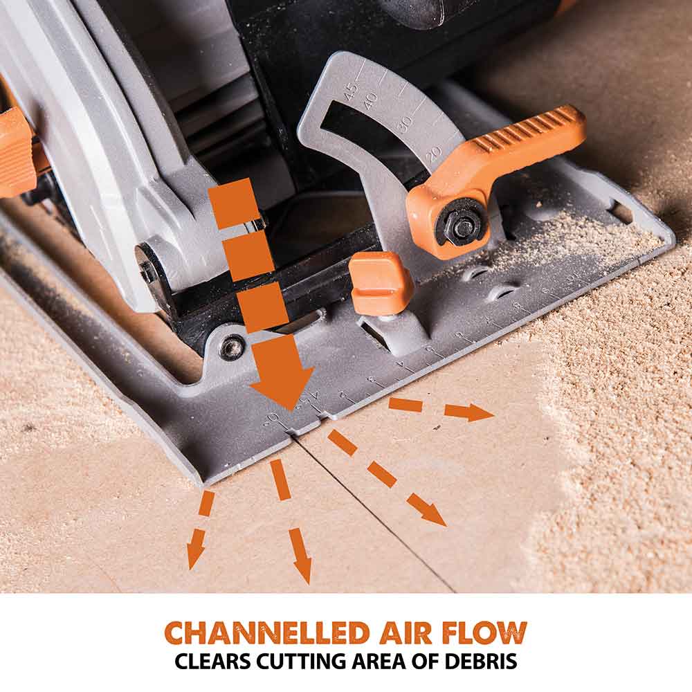 Evolution R185CCSL 185mm Circular Saw with TCT Multi-Material Cutting Blade - Image 11
