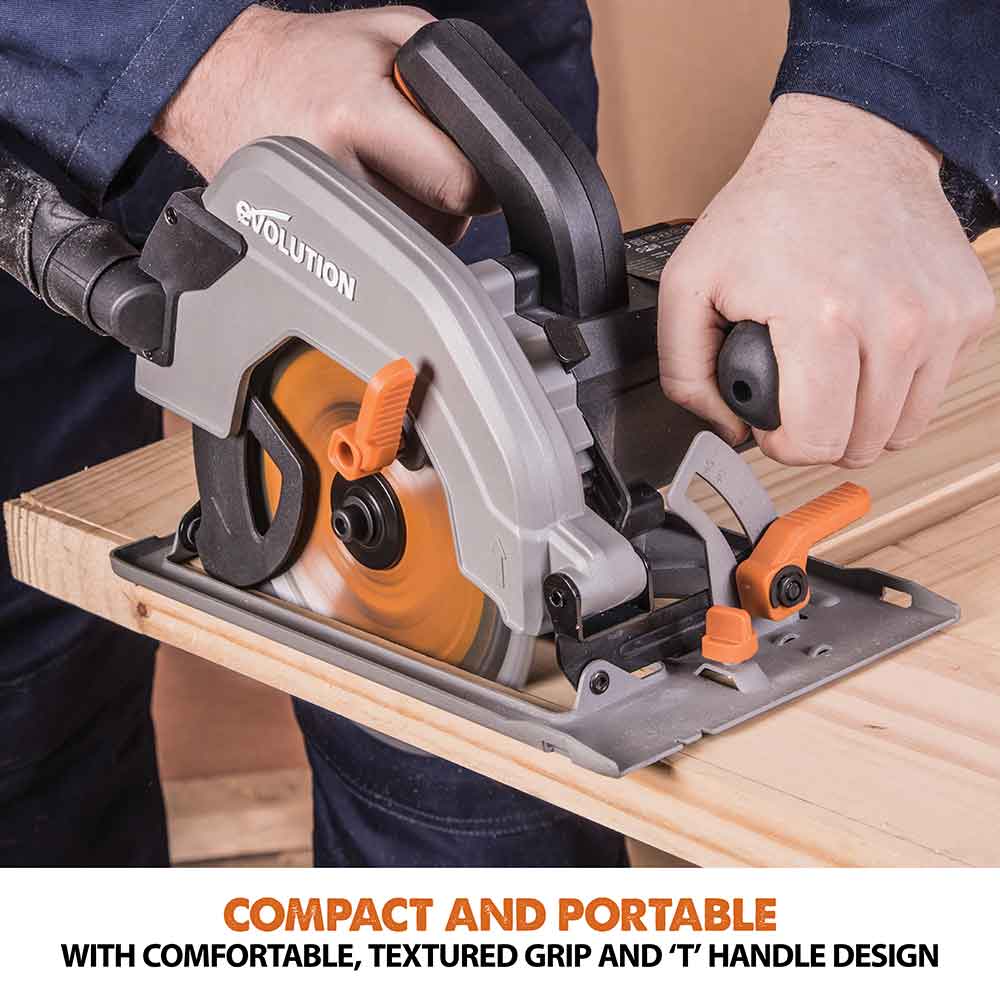 Evolution R185CCSL 185mm Circular Saw with TCT Multi-Material Cutting Blade - Image 12
