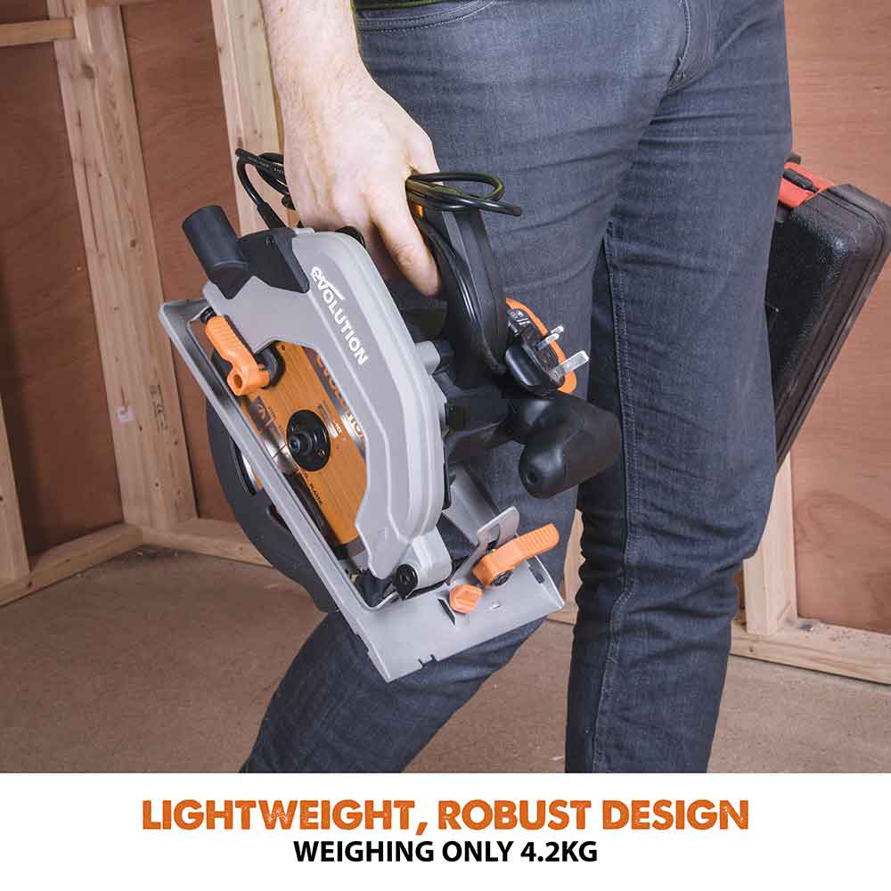 Evolution R185CCSL 185mm Circular Saw with TCT Multi-Material Cutting Blade - Image 17
