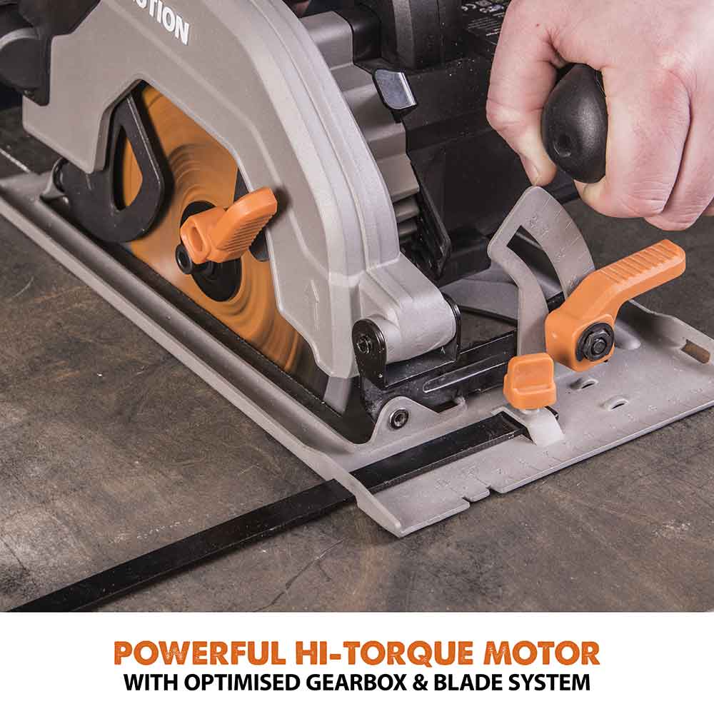 Evolution R185CCSL 185mm Circular Saw with TCT Multi-Material Cutting Blade - Image 6