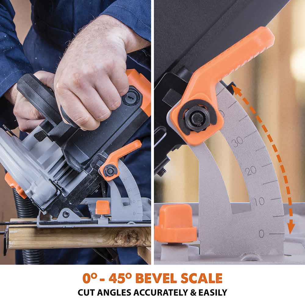 Evolution R185CCSL 185mm Circular Saw with TCT Multi-Material Cutting Blade - Image 8