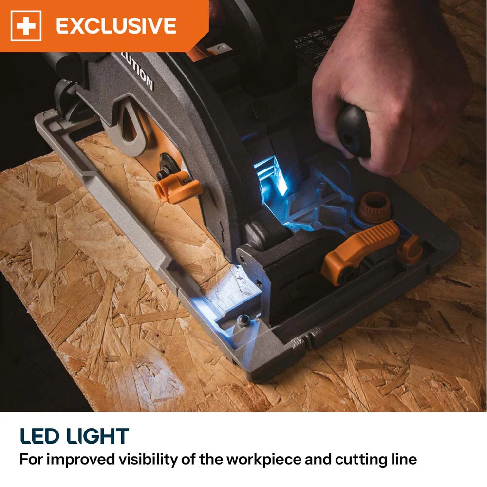 Evolution R185CCSX+ 185mm Circular Saw with TCT Multi-Material Cutting Blade - Image 11