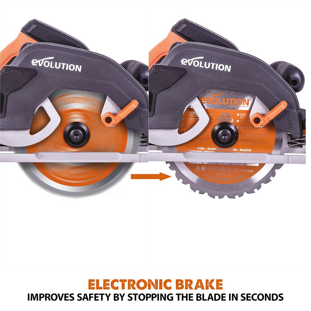 Evolution R185CCSX - 185mm Circular Saw with TCT Multi-Material Cutting Blade (Refurbished - Like New) - Image 16