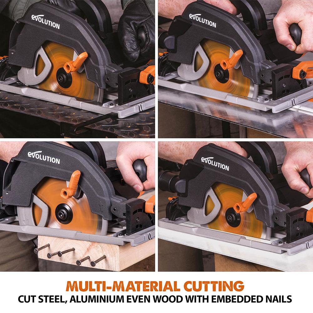 Evolution R185CCSX - 185mm Circular Saw with TCT Multi-Material Cutting Blade (Refurbished - Like New) - Image 4