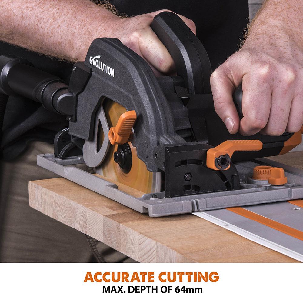 Evolution R185CCSX - 185mm Circular Saw with TCT Multi-Material Cutting Blade (Refurbished - Like New) - Image 5