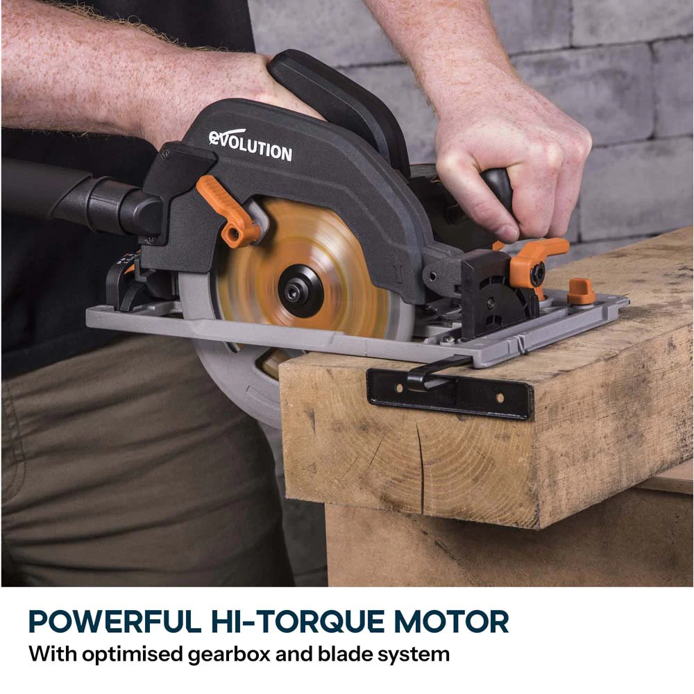 Evolution R185CCSX+ 185mm Circular Saw with TCT Multi-Material Cutting Blade - Image 7