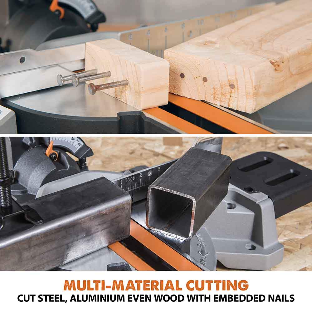 Evolution R185SMS 185mm Sliding Mitre Saw With TCT Multi-Material Cutting Blade - Image 3