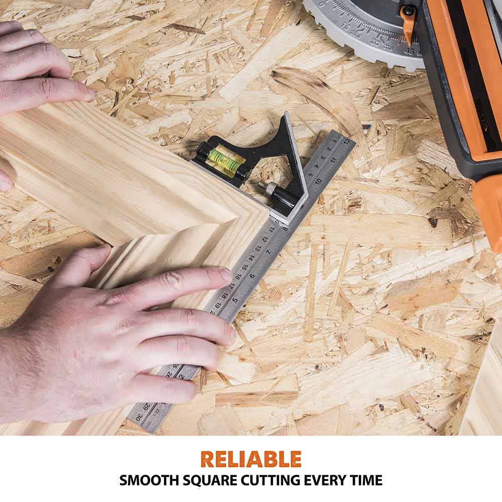 Evolution R185SMS 185mm Sliding Mitre Saw With TCT Multi-Material Cutting Blade - Image 6