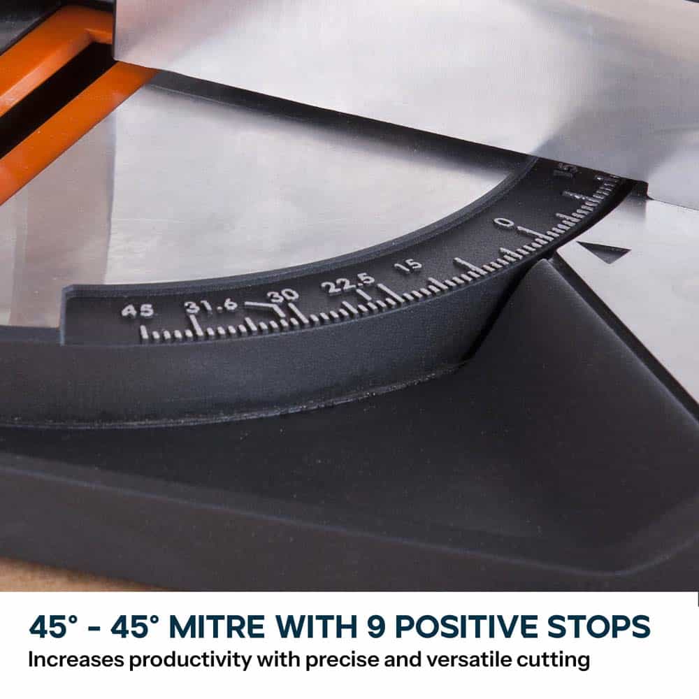 Evolution R210CMS+ 210mm 1200w Compound Mitre Saw With TCT Multi-Material Cutting Blade - Image 9