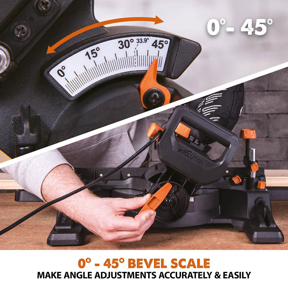 Evolution R210SMS-300+ Sliding Mitre Saw With TCT Multi-Material Cutting Blade (Refurbished - Like New) - Image 10