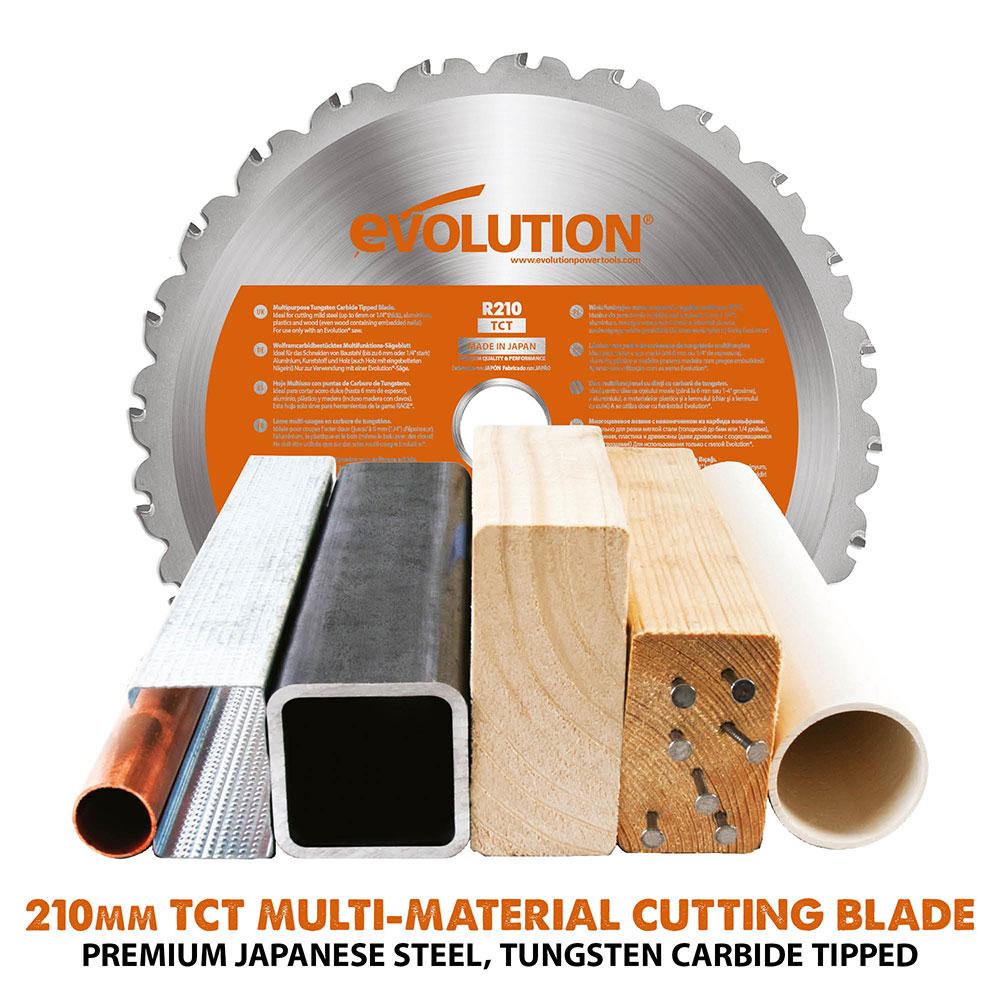 Evolution R210SMS-300+ Sliding Mitre Saw With TCT Multi-Material Cutting Blade (Refurbished - Like New) - Image 2