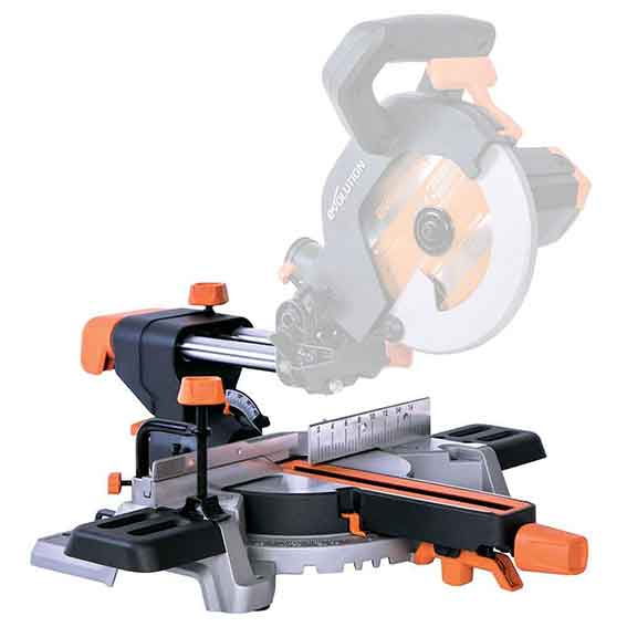 Evolution R210SMS 230V Sliding Mitre Saw Spare Parts (Base Section)