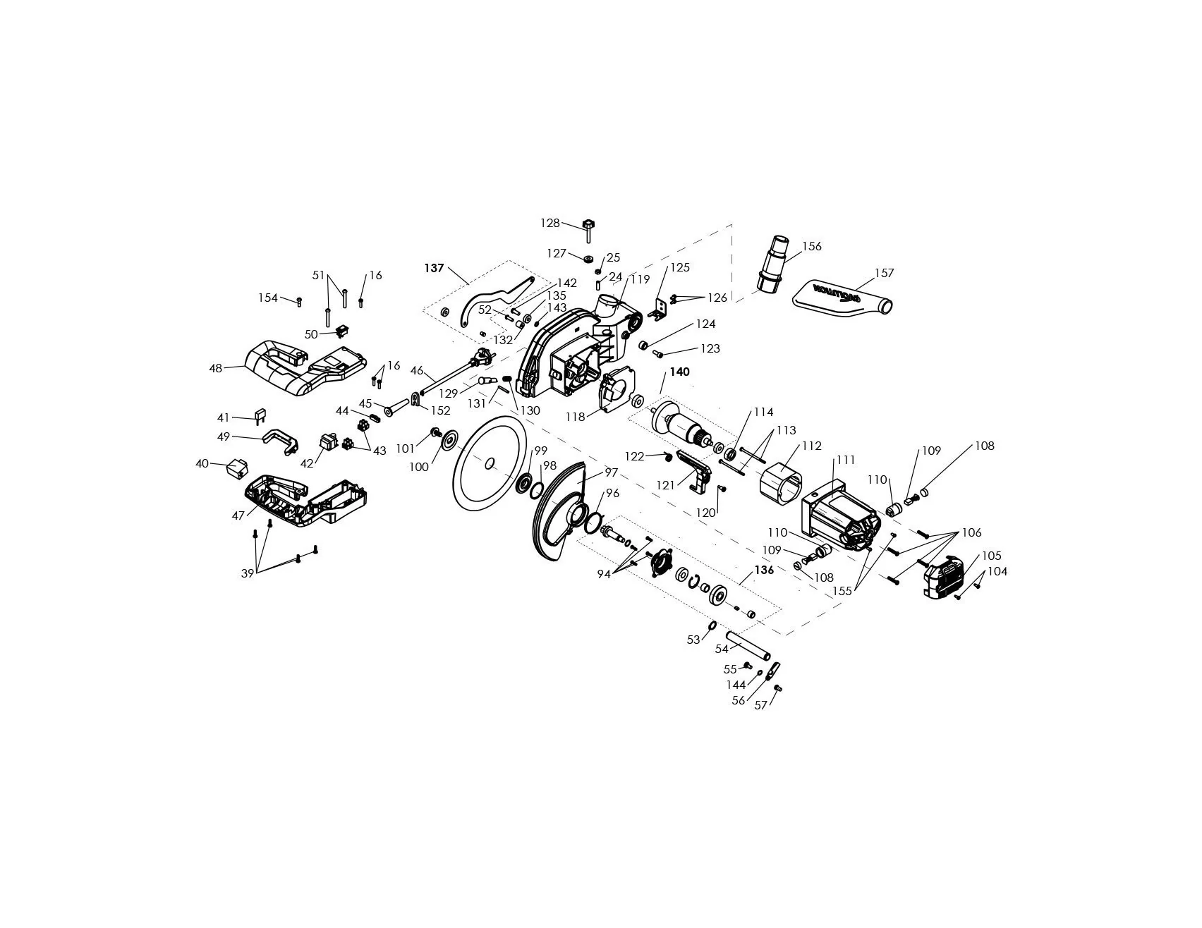 Evolution R210SMS & R210SMS+ Sliding Mitre Saw Spare Parts (Head Section) (Before May 24) - Image 2