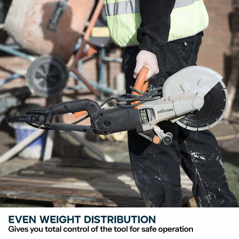 Evolution R230DCT 230mm 9" Electric Disc Cutter Concrete Saw with Diamond Blade - Image 5