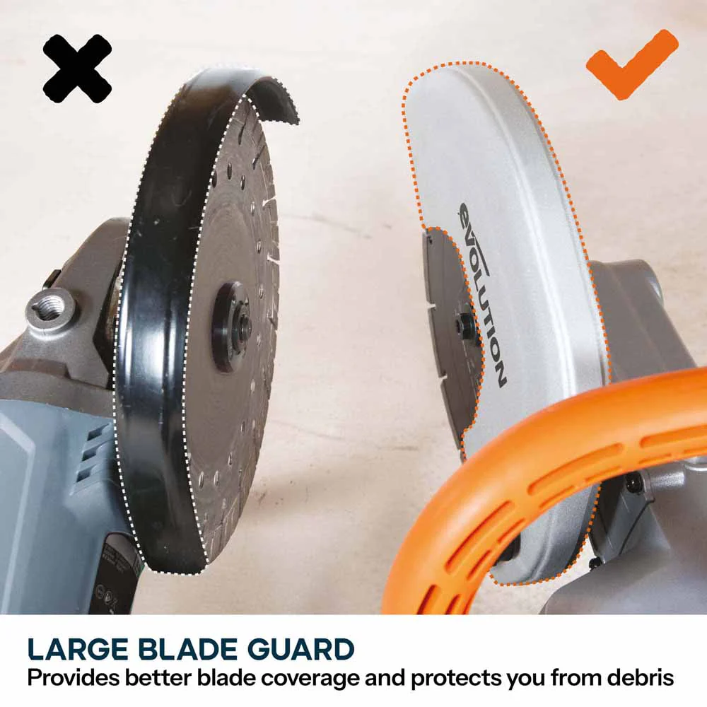 Evolution R230DCTX 230mm Electric Disc Cutter Concrete Saw, Bladeless - Image 9