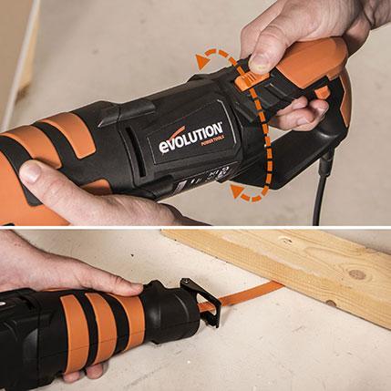 Evolution Corded Reciprocating Saw 850W (230v) Including 4 Blades | R230RCP - Image 8